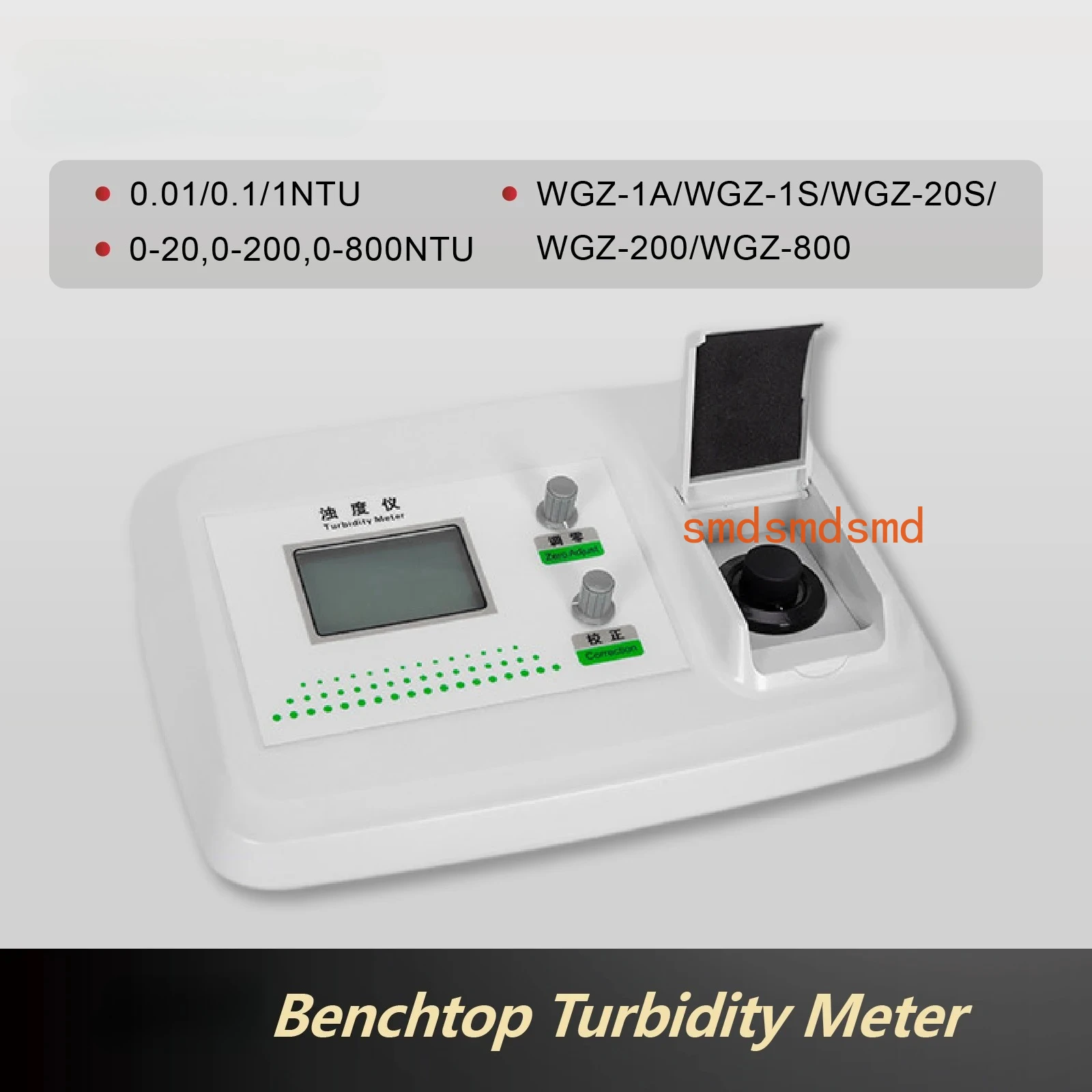 Benchtop Turbidity Meter 0-200 NTU Digital Laboratory Water Turbidity Tester ISO 7027 Nephelometric Turbidity Meter