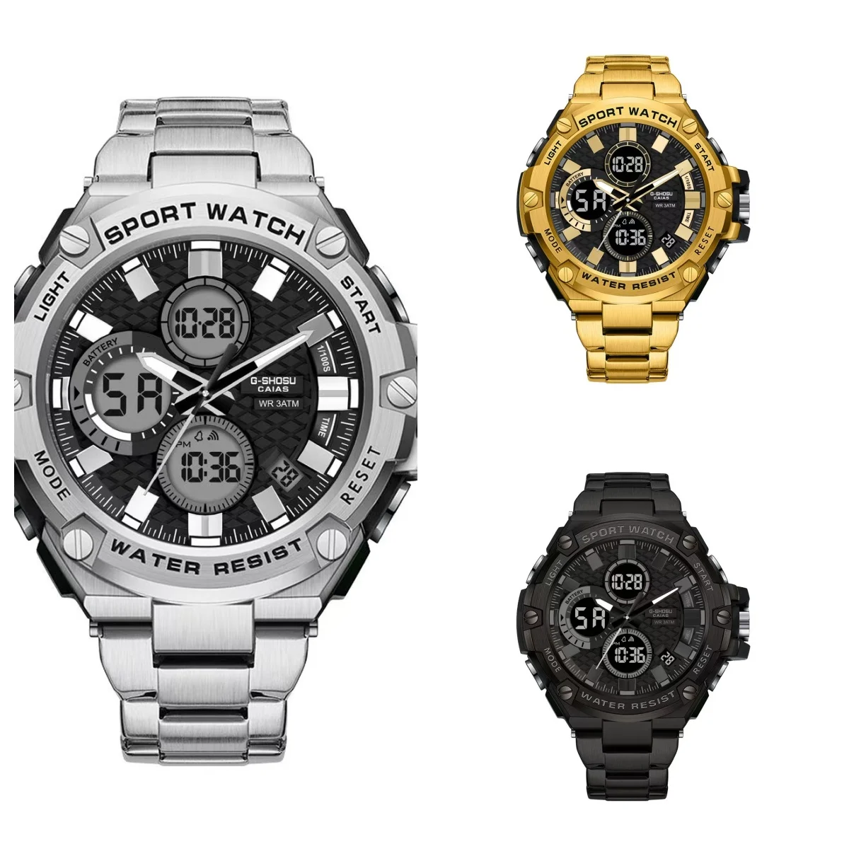 Orologio sportivo elettronico multifunzionale, il tuo partner sportivo perfetto. Disponibile in più colori per abbinare come ti piace.