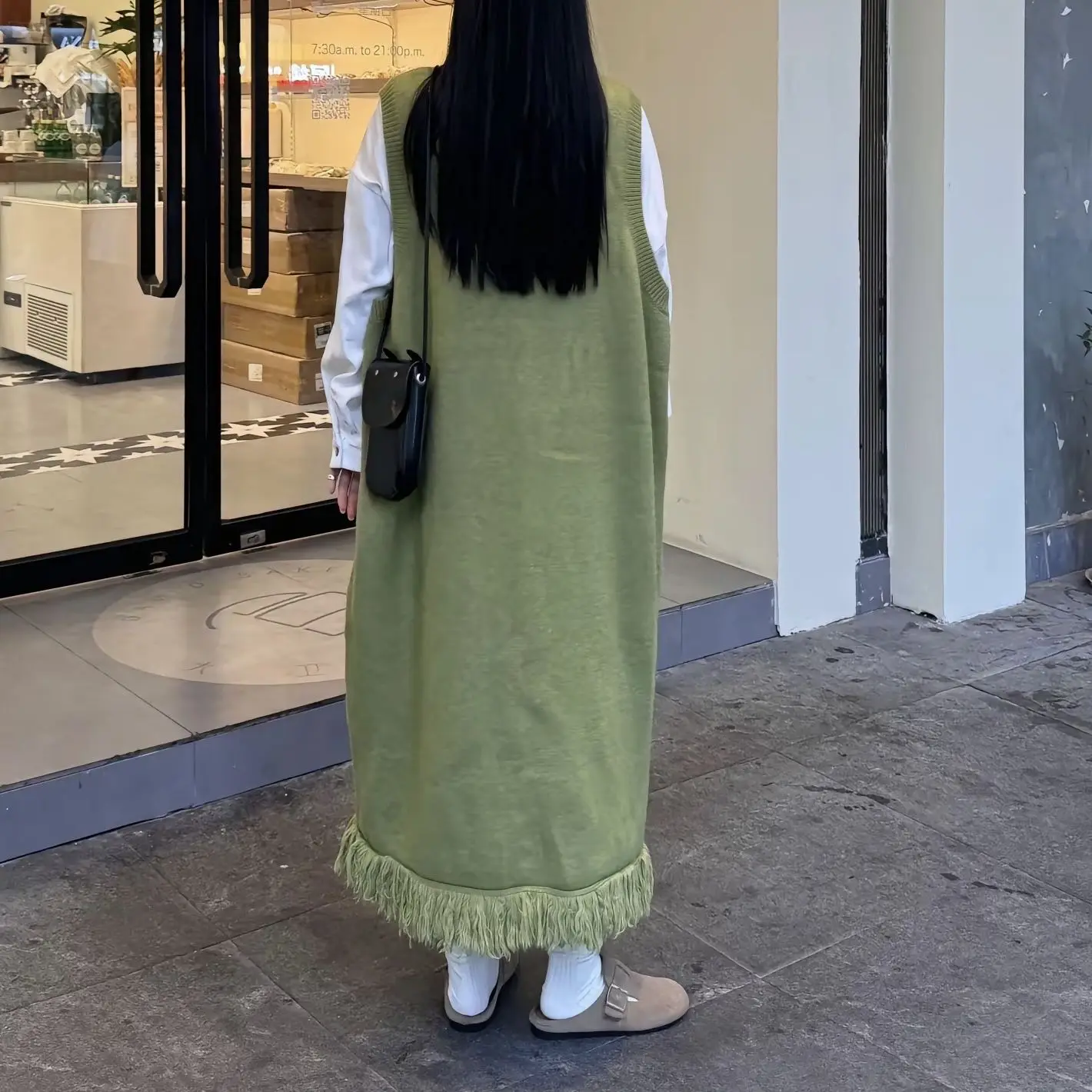 

Knitted Sleeveless Dresses For Woman Party Wedding Womens Winter Fur Thickened Fitted Soft Mock-Neck Workwear Material Plain Ins