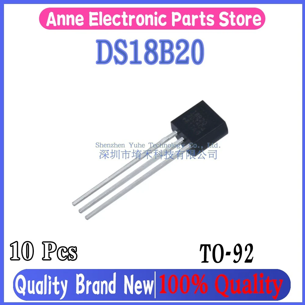 (10piece)100% New DS18B20 18B20 For Temperature Sensor IC TO-92 Chipset