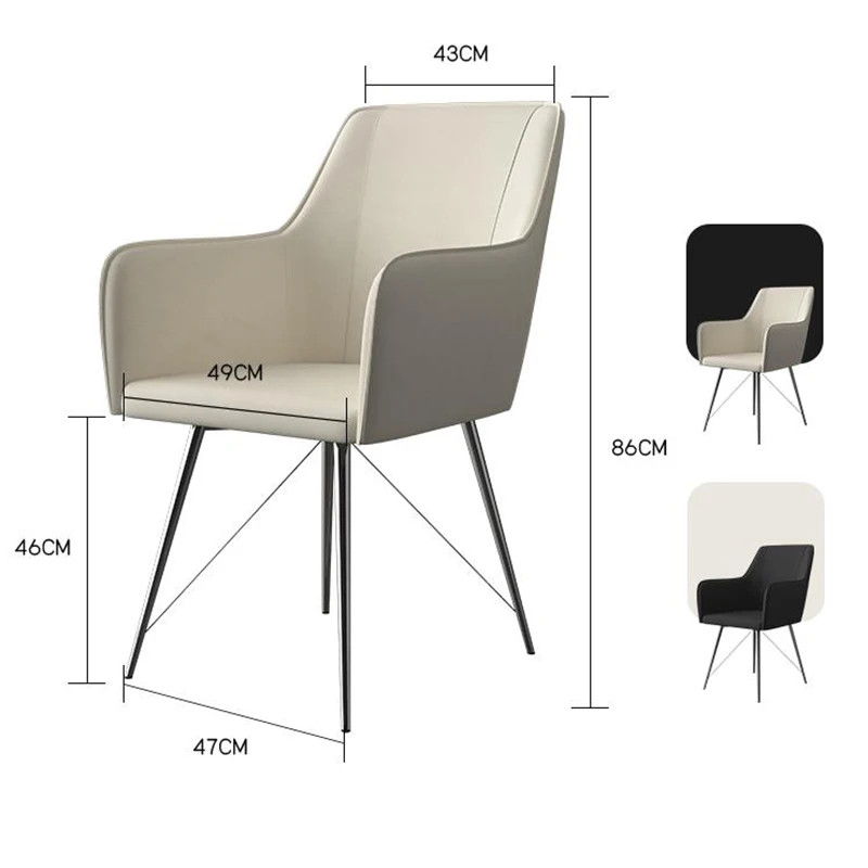 Comfortable Sedentary Study Chair Backrest Simple Home Dining Manicure Chair Office Compute Makeup Silla Oficina Furniture