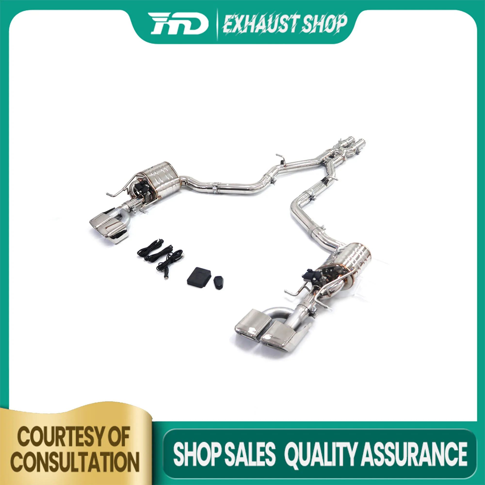 

High Quality Catback For Mercedes Benz AMG CLS63 W219 6.2L Stainless Steel Electronic Valve Muffler Tips Car Parts HMD