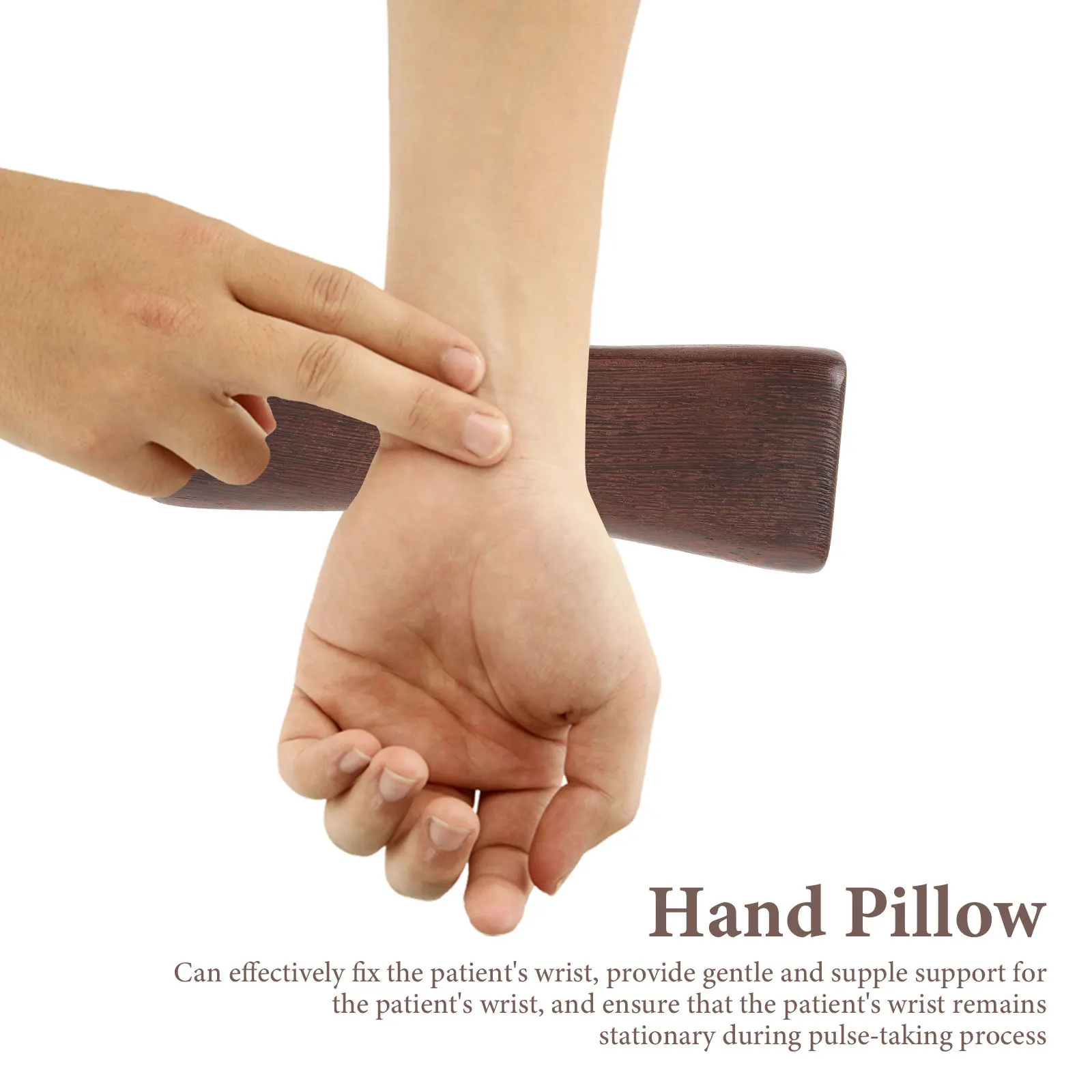 وسادة نبض من خشب الورد وسادة خشبية صغيرة محمولة لتشخيص النبض للعيادة Tcm متعددة الوظائف لدعم المعصم اليد