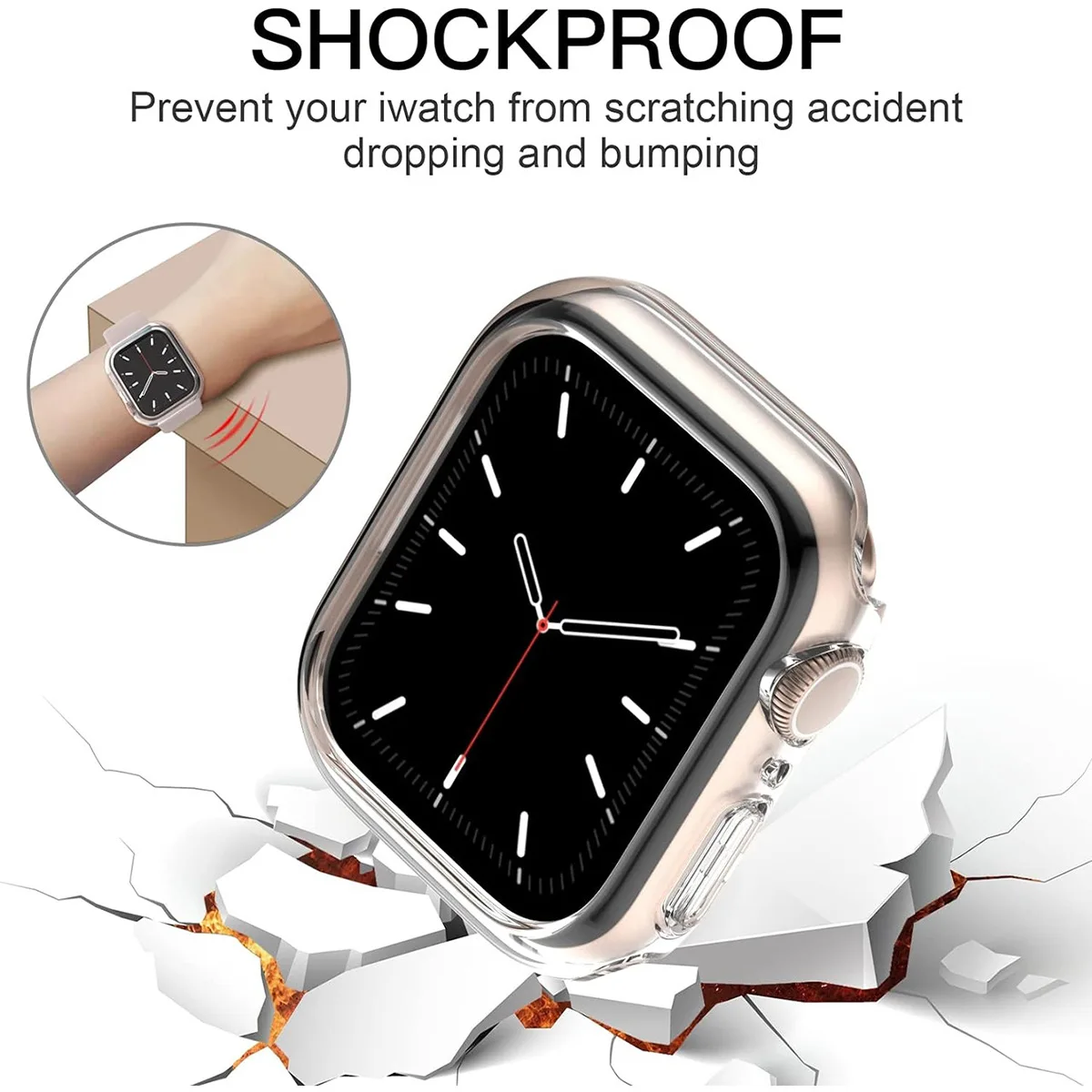 Cover for Apple Watch Case 10 46mm 44mm 40mm 42mm 38mm Accessories PC Protector bumper iWatch Series 8 7 SE 6 5 4 3 9 45mm 41mm image 5