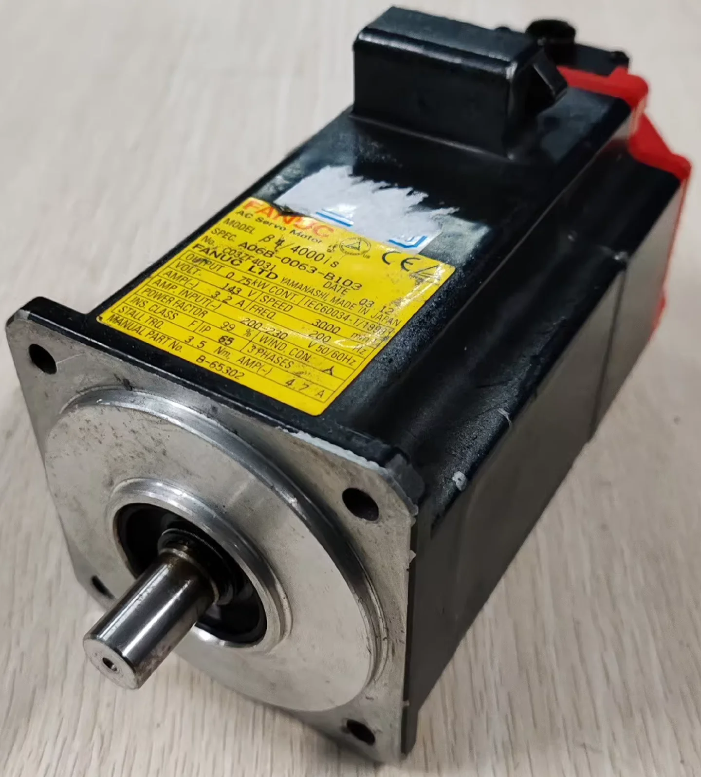 Original Genuine，A06B-0063-B103 Used Servo Motor，A06B 0063 B103，The shipment will be arranged after passing the test