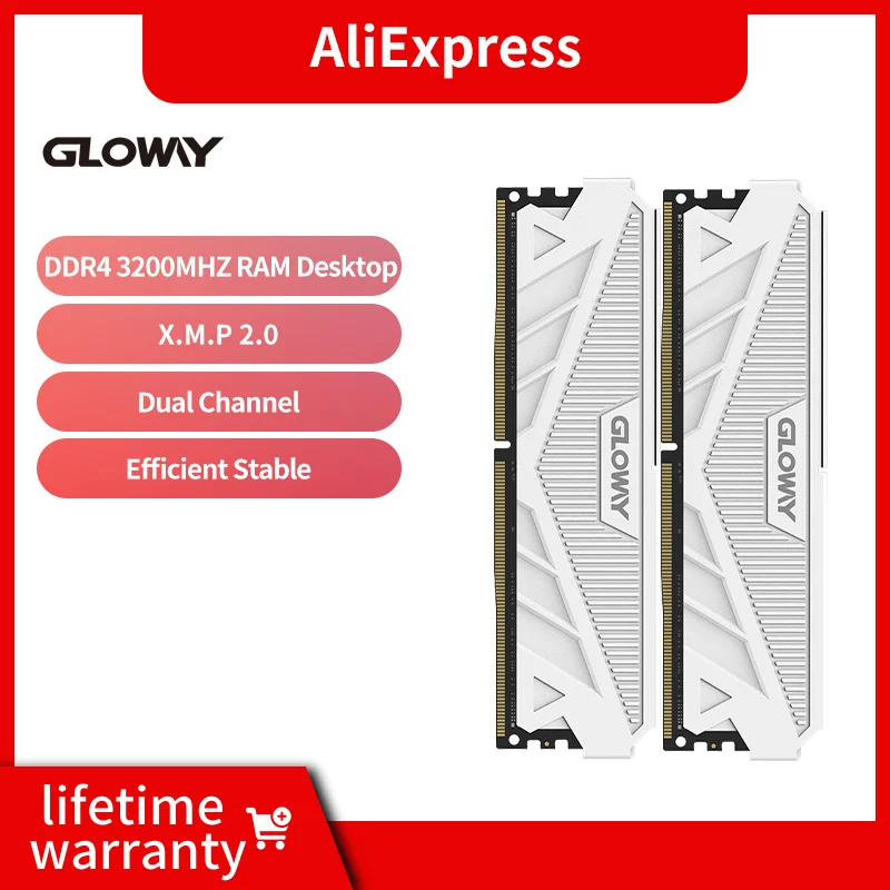 

Gloway Memoria Ram DDR4 16GB 3200MHz 3600MHz 8GB Heat Spreader Dual Channel 288Pin UDIMM Heatsink Desktop Memory For PC