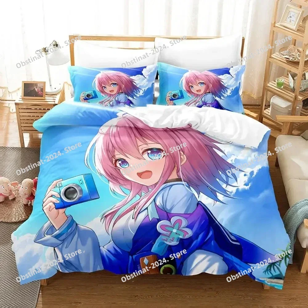 

Anime Game Honkai Star Rail Printed Bed Set Duvet Cover Pillowcase Bedding Set Bed Linen Sheet Quilt Cover Full Queen King Size