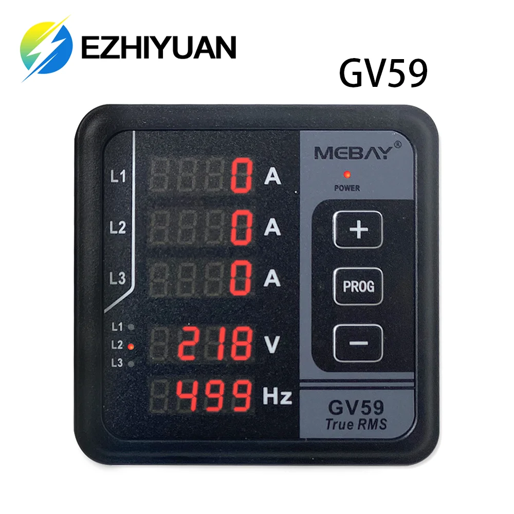 

Генераторная установка, цифровой дисплей GV59, многофункциональный измеритель, трехфазный дисплей напряжения, тока и частоты