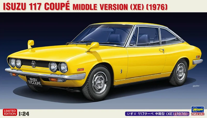 Hasegawa 20599 Plastice Model 1/24 Scale for ISUZU 117 Coupoe Middle Version（XE) 1976 Vehicle Toy Models for Modeling Hobby DIY