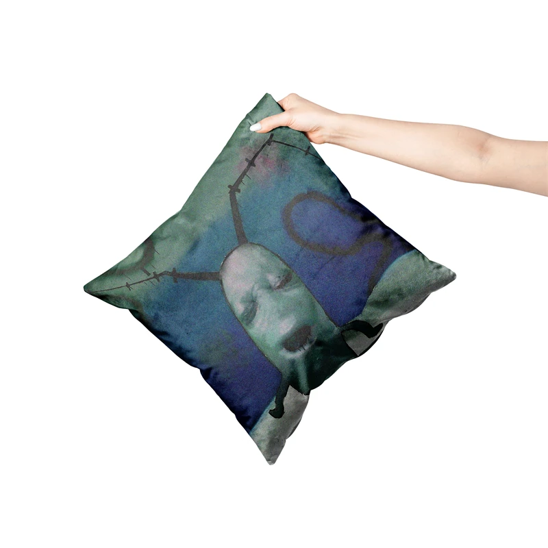 Aertemisi 18\'\' x 18\'\' Cursed Plankton Meme Square Throw Pillow Cushion Covers Cases Pillowcases 45cm x 45cm