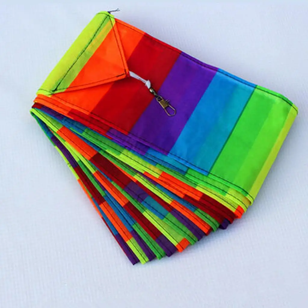 2x 10 ม./15 ม. หางว่าวสายรุ้งไนลอนหลากสีสัน อุปกรณ์เสริมว่าวเดลต้า ของเล่นเด็ก ของขวัญ