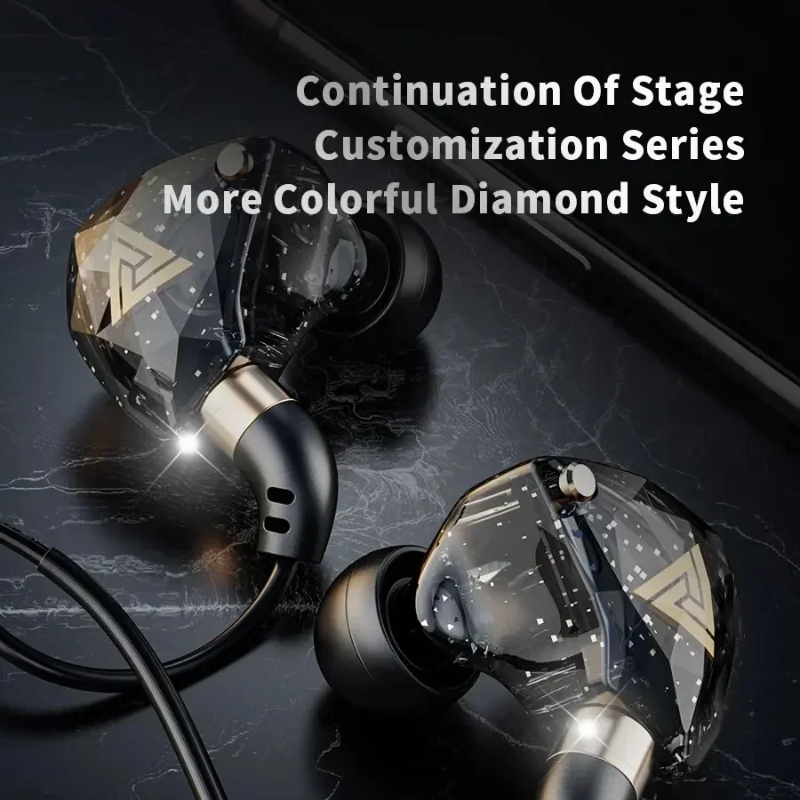 QKZ-auriculares dinámicos SK8, audífonos de graves HIFI con micrófono, Monitor de oído, deportivos, cancelación de ruido, para juegos, 3,5mm