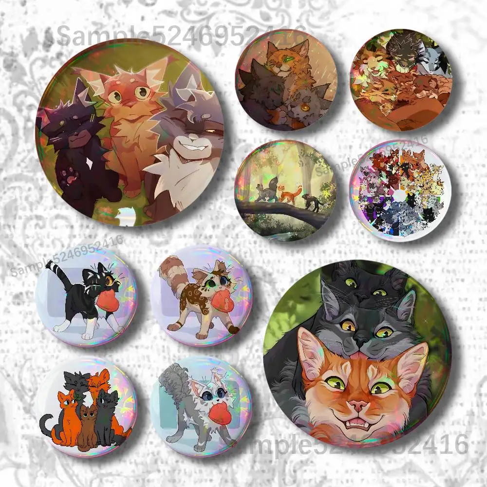 Badges, épingles et broches W-Warrior Cats, citations amusantes et créatives, bijoux pour vêtements et sacs à dos, cadeau pour enfants et amis