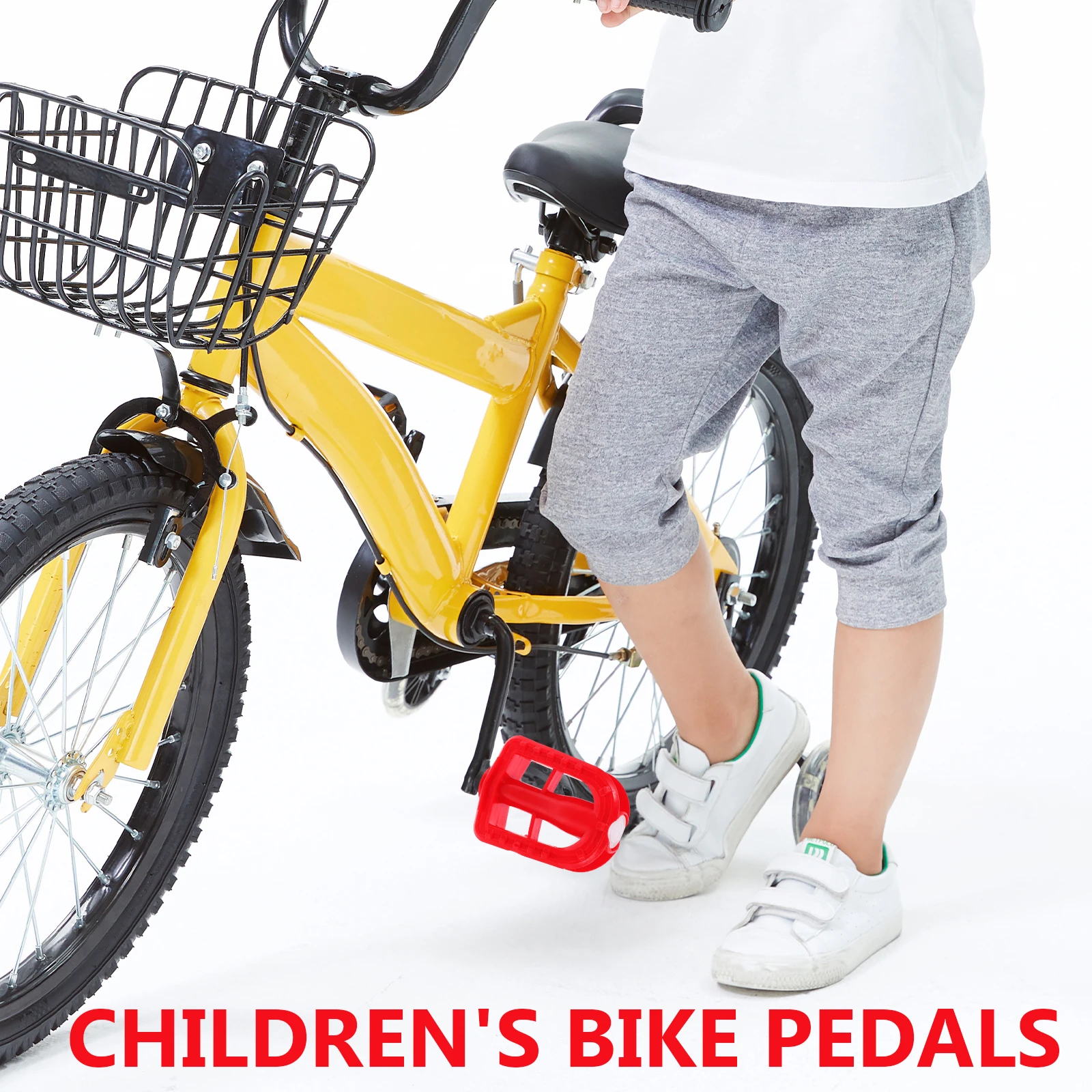 

1 Pair Of Anti-Slip Pedals Mountain Bike Cycling Pedals For Road Bicycles Red Non-Slip Design Vehicle Treadle Efficient Grip