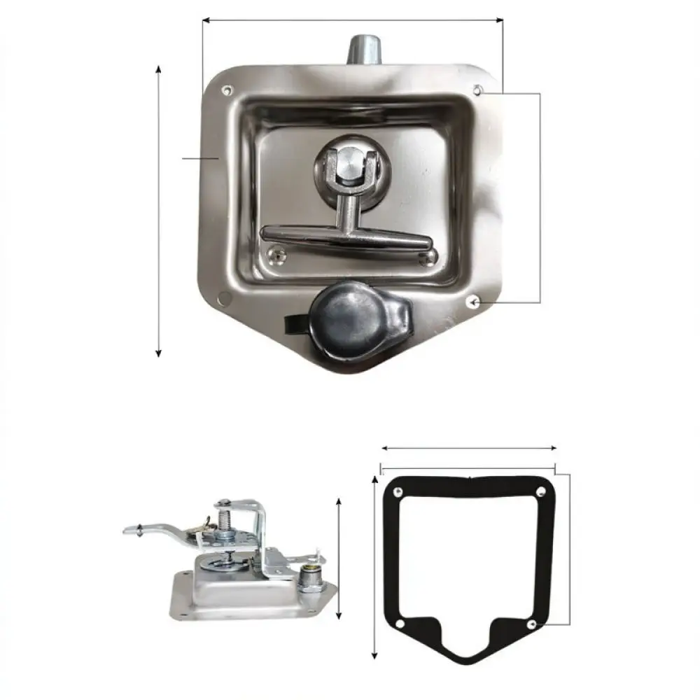 Heavy Duty T Handle Latch Lock For Industrial Cabinet Toolbox Vehicle Door Stainless Steel Flush Security Hardware Part