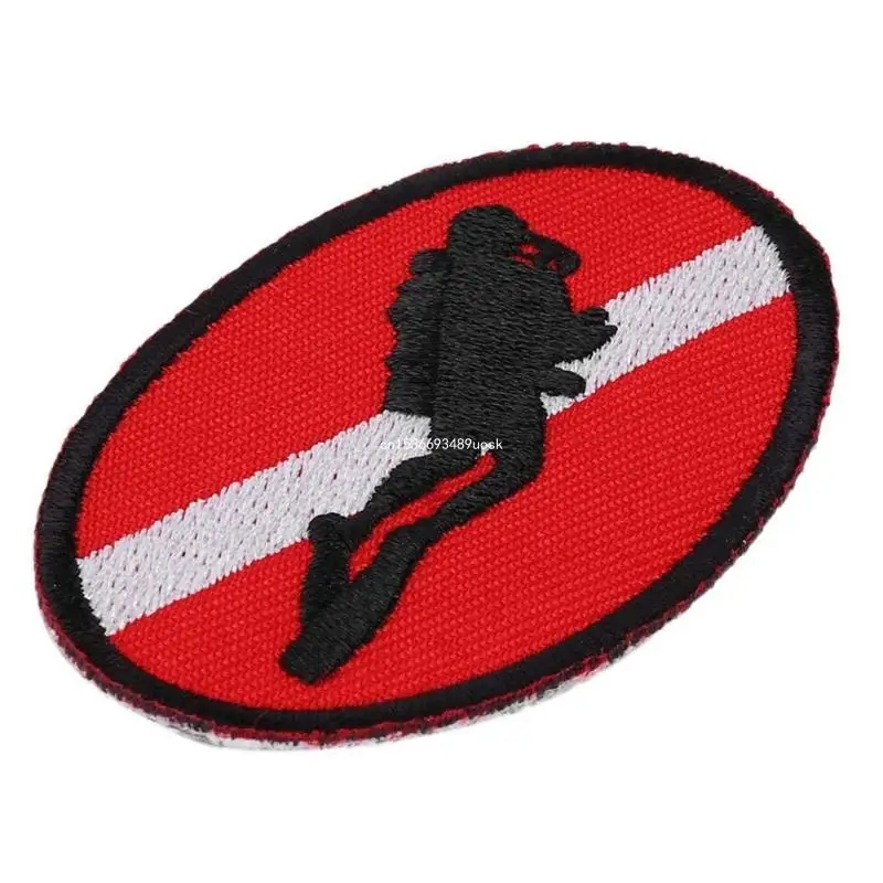 Diver Down Embroidered Patches Dive Diver Down Practical Patches Iron On Diving Patches