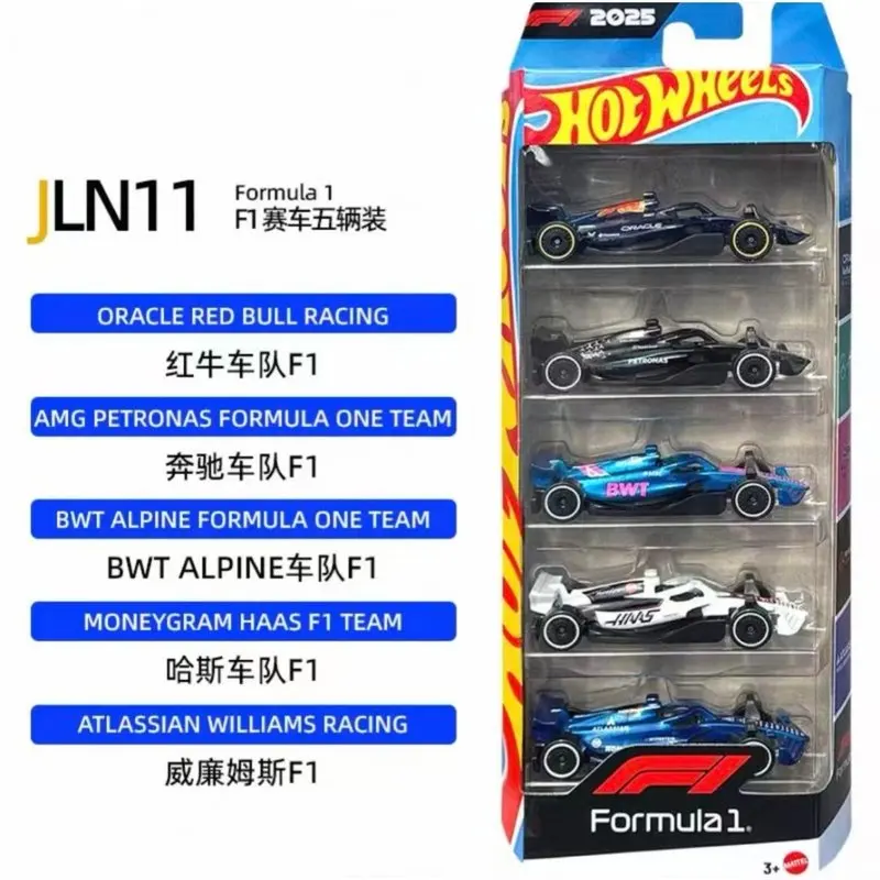 Новинка-в-наличии-Коллекционная-машинка-hot-wheels-x-formula-1-jln11-масштаб-1-64-набор-из-5-литых-моделей-подарок
