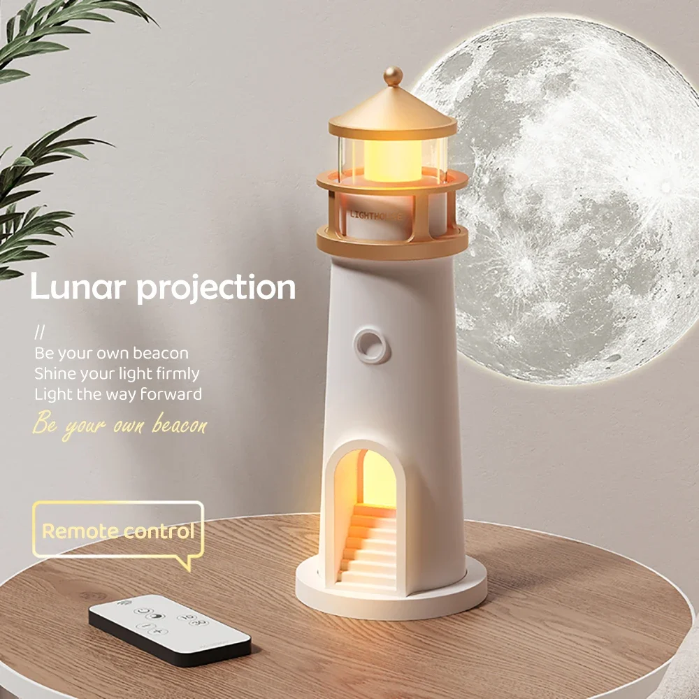 Projekcja księżyca Latarnia morska Lampki nocne Czujnik ruchu Możliwość przyciemniania Rozrząd Ambient Lampka nocna Bluetooth Muzyka Świąteczny prezent urodzinowy