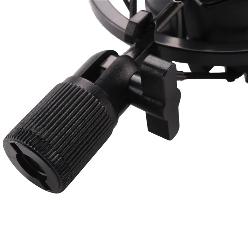 AS95-3X العالمي 3 كجم تحميل قابل للتحمل ميكروفون ميكروفون صدمة جبل حامل قصاصة حامل راديو استوديو تسجيل الصوت قوس أسود