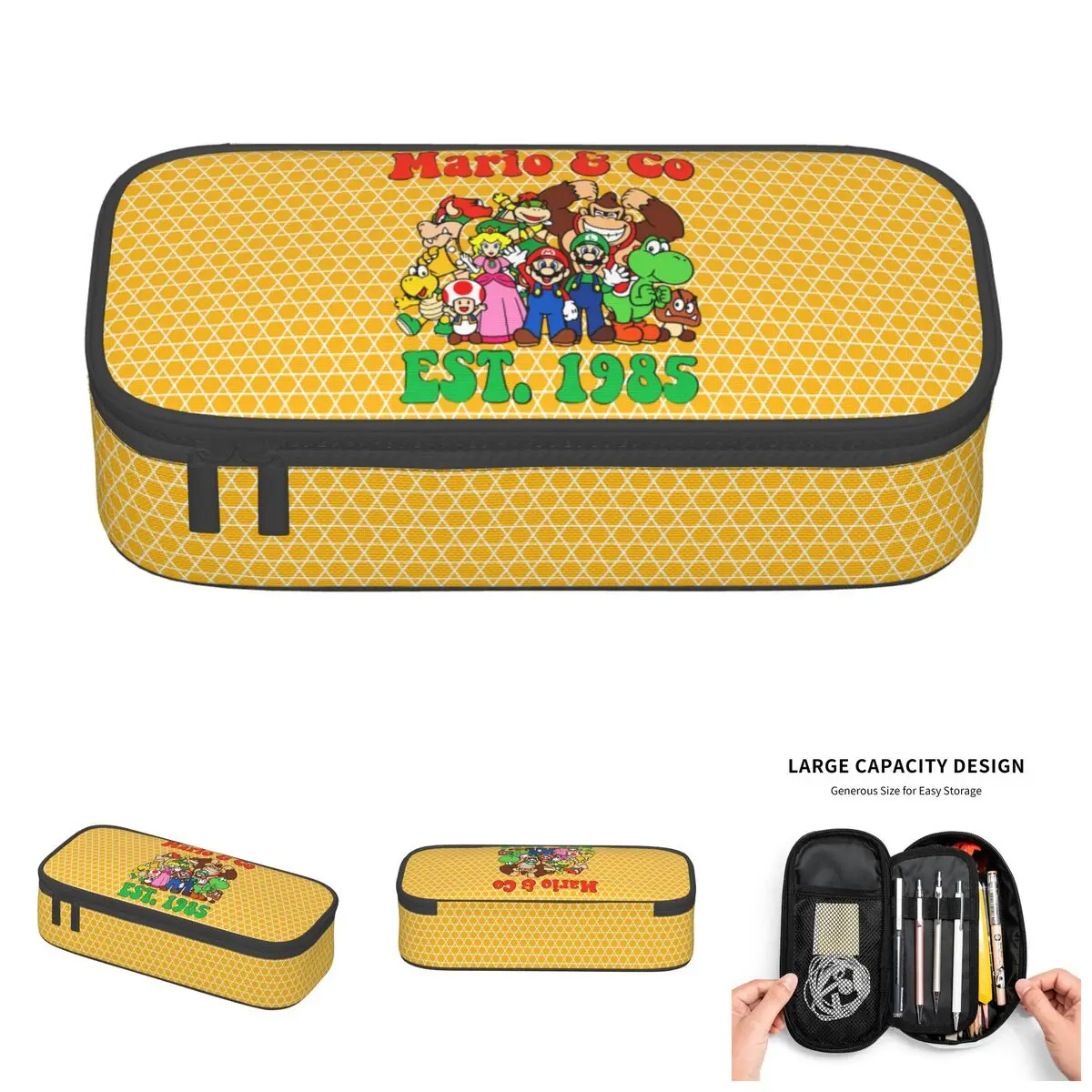 

Cute Anime Mario Cartoon Pencil Case for Girls Boys Large Storage Pencil Box School Supplies