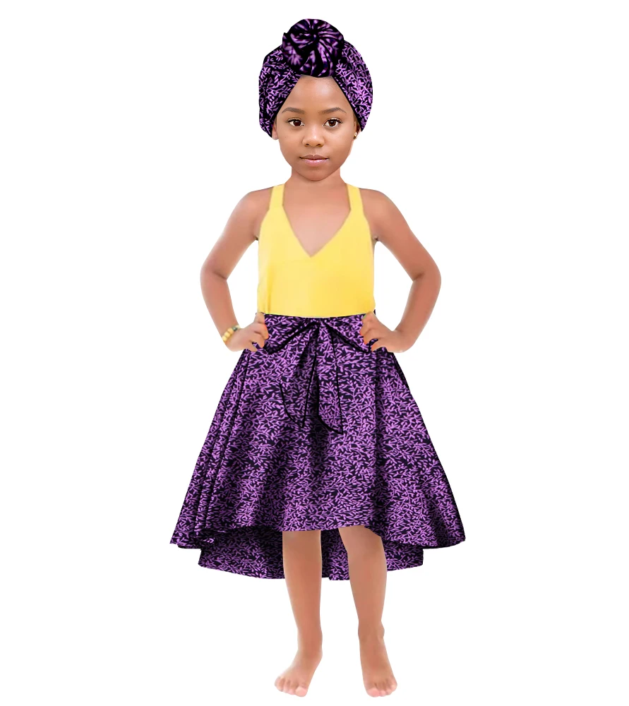 ORIENTAR African Girl's Cotton Skirt with Headscarf
