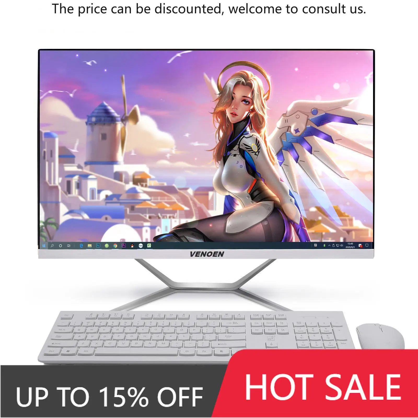 

All In One Touch Screen Machine Desktop Computer TFT LCD Stock XPS Office PC Core I7 I5 10th 8th Gen Processor