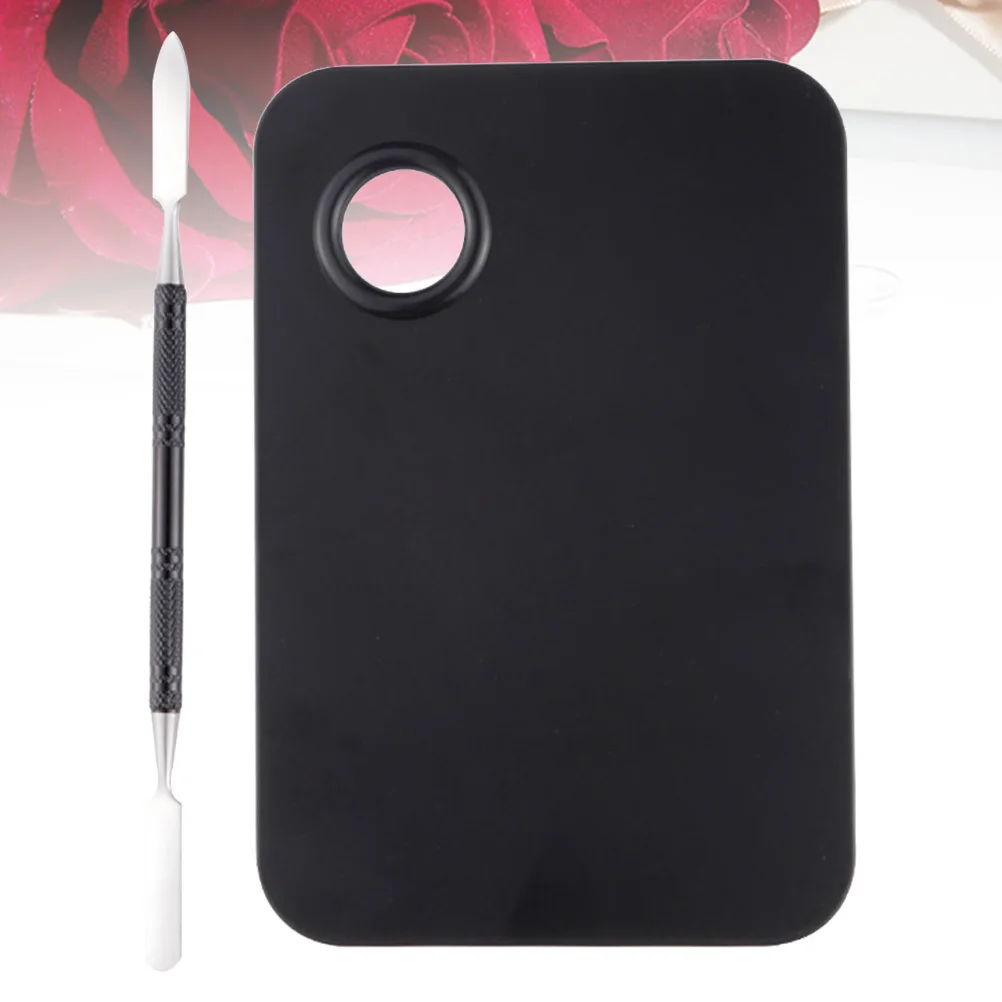 

2Pcs Nail Art Tools Set Mixing Color Pallet Double-Ended Rod Stainless Steel for DIY Manicure Makeup Foundation Lipstick