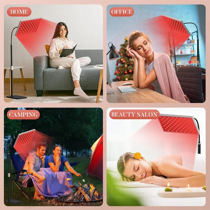 45W Red Light Therapy for Body Infrared Panel with Stand 660nm Red Lamp and 850nm LED Device