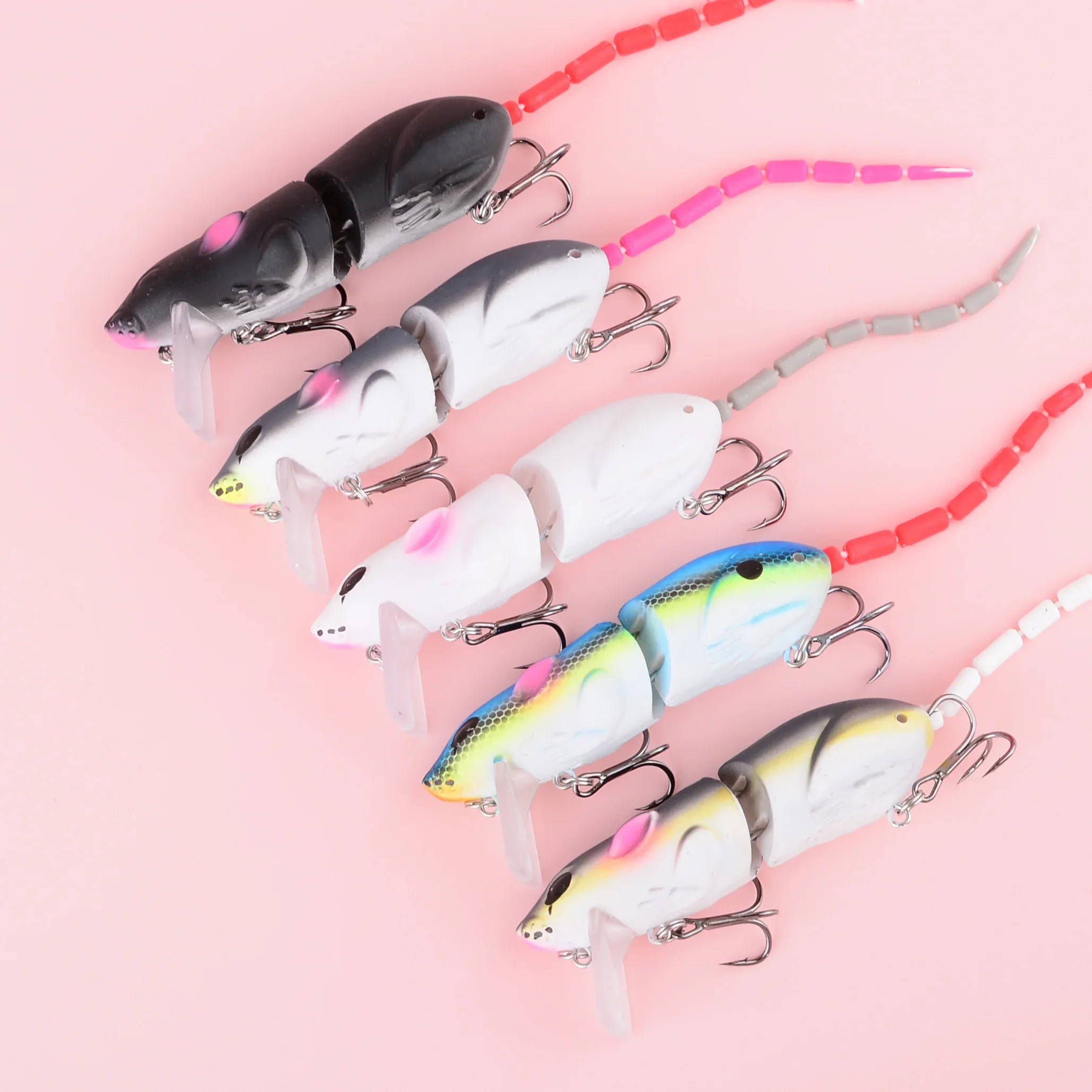 8CM Maus-Köder Künstlicher Plastik-Mausköder Schwimmköder Ratte Hecht Barsch Minnow Schwimmende Köder Angelzubehör – Detail 3