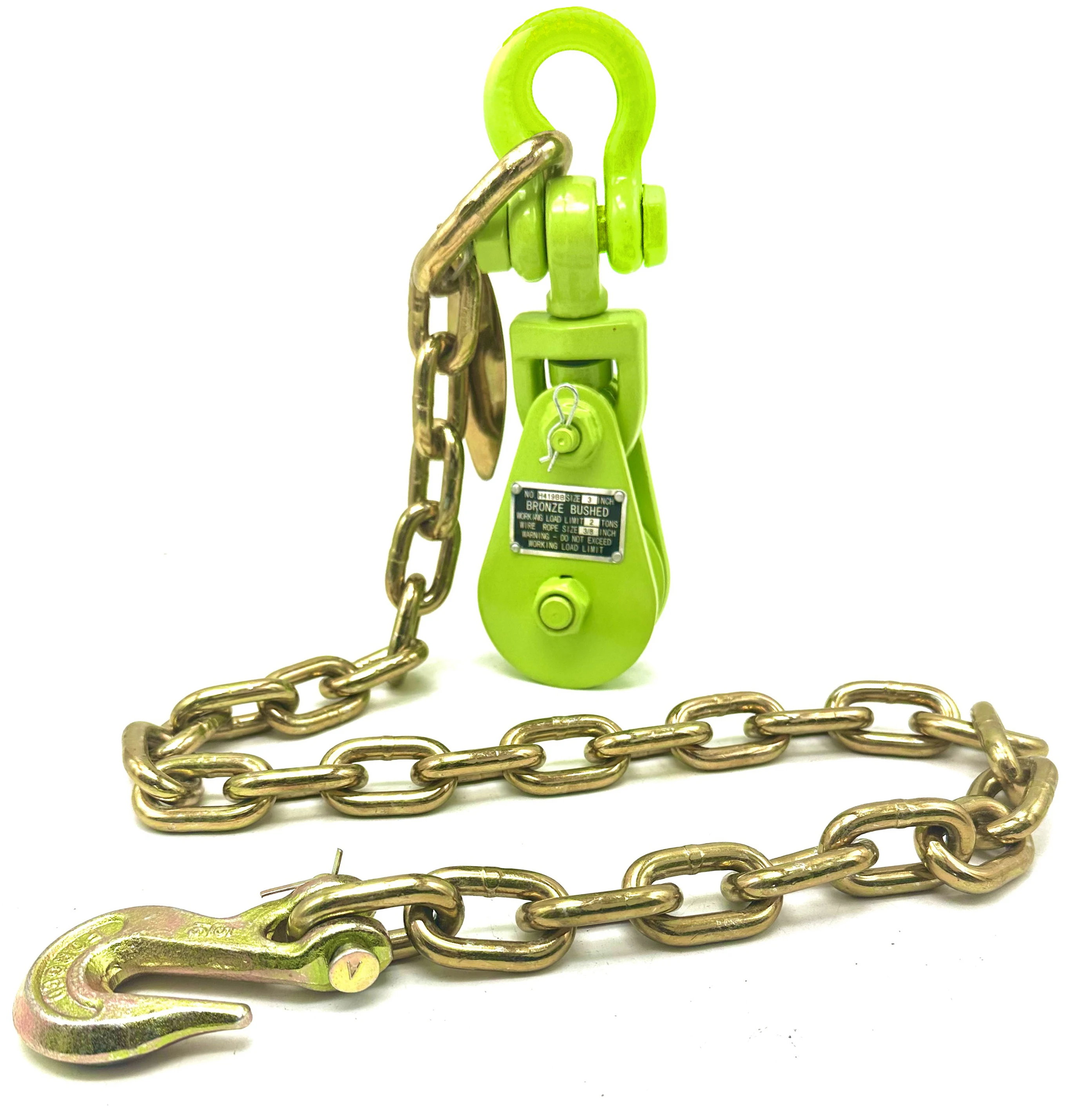 

Towing Product 3" X 2T Snatch Block With G70 Chain & Grab Hook