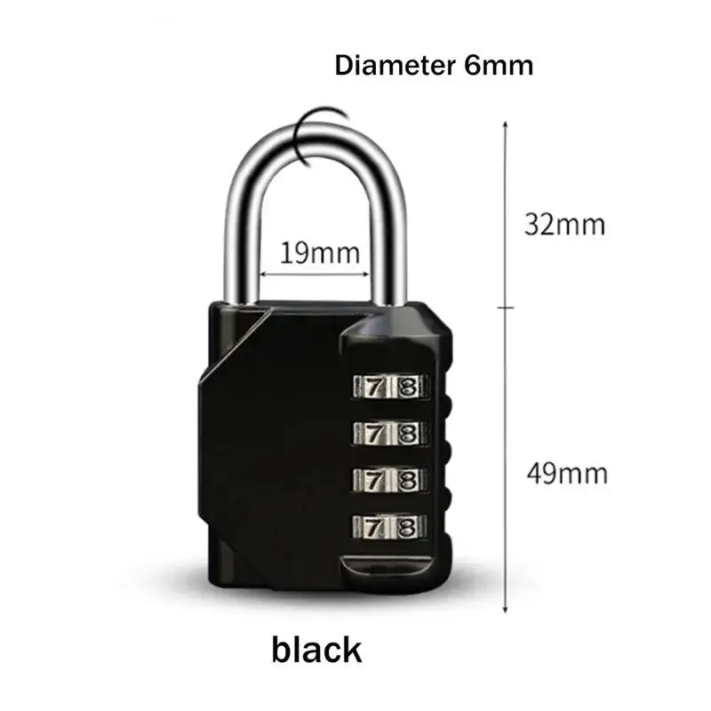 Picture 7: Newly2piece Lock 4 Digit Combination Padlock For School Gym Sports Locker/Fence/Toolbox/Case