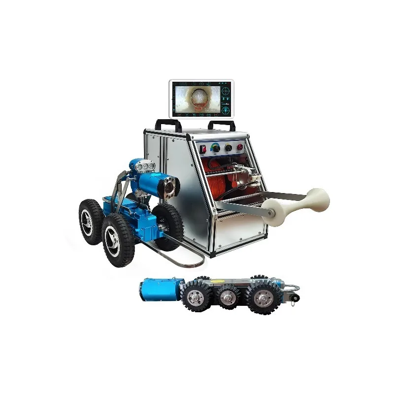 Industrial Grade IP68 1080P HD 360 Rotating Cable Sewer Camera Inspection Crawler Pipe Inspection Robot with 60m Cable