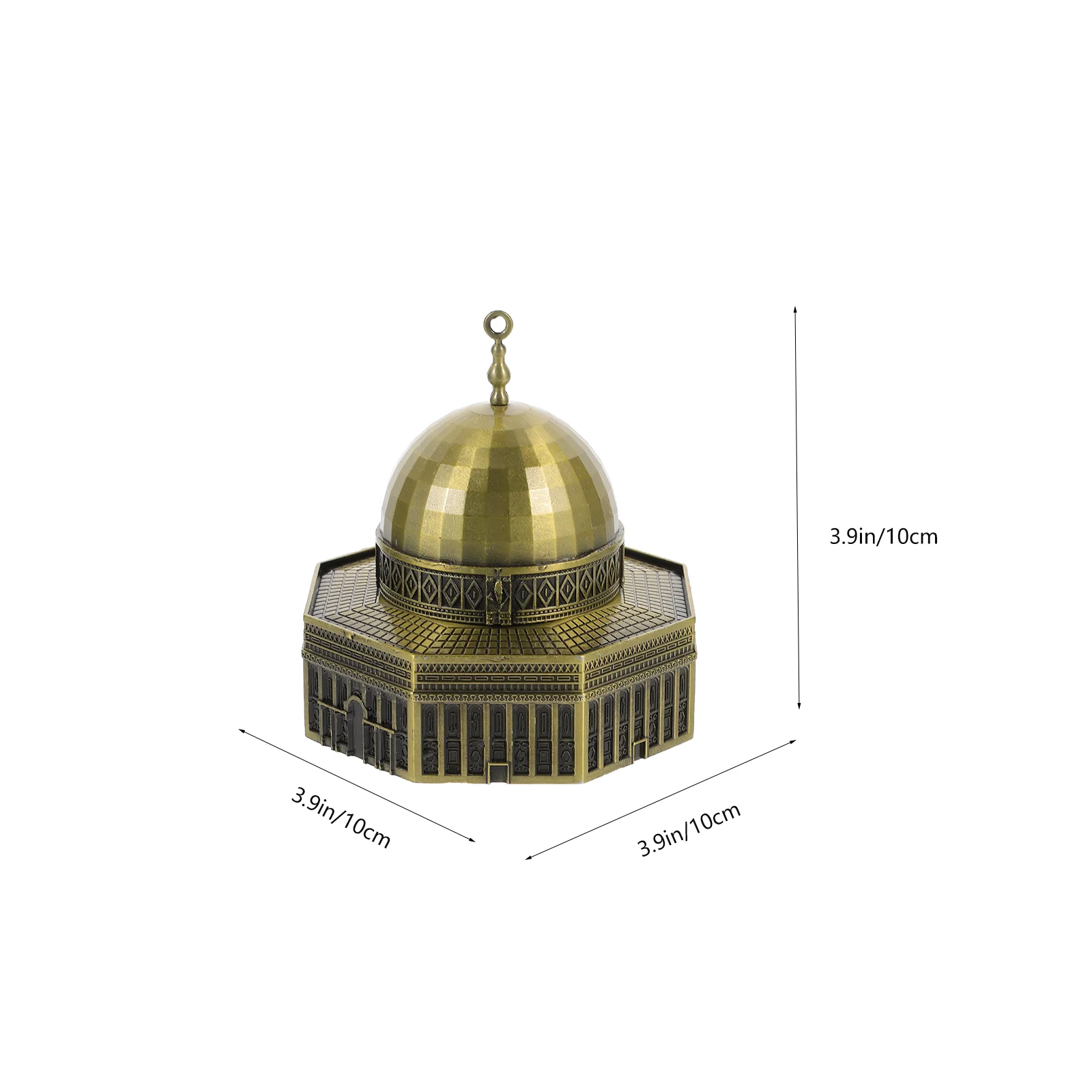 Dome of the Rock Figurine Desktop Alloy Statue Religious Landmark Building Sculpture Craft Landmark Building Craft