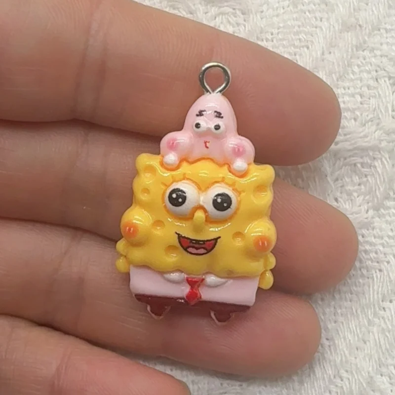 10pcs cartoon resin pendant, DIY jewelry making earrings, keychain accessories view 5