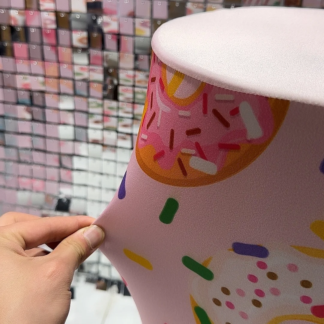 ชุดที่คลุมฐานตั้งธีมโดนัท icecream 5ชุด/ชุดสำหรับงานเลี้ยงวันเกิดผ้าคลุมโต๊ะแบบยืดหยุ่นสำหรับอุปกรณ์ประกอบฉากอาบน้ำเด็ก