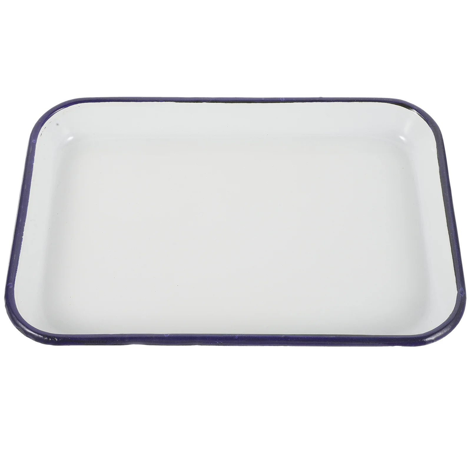 

Pie Oven Pan Baking Tray for Kitchen Multifunctional Enamel Non-stick White Restaurant