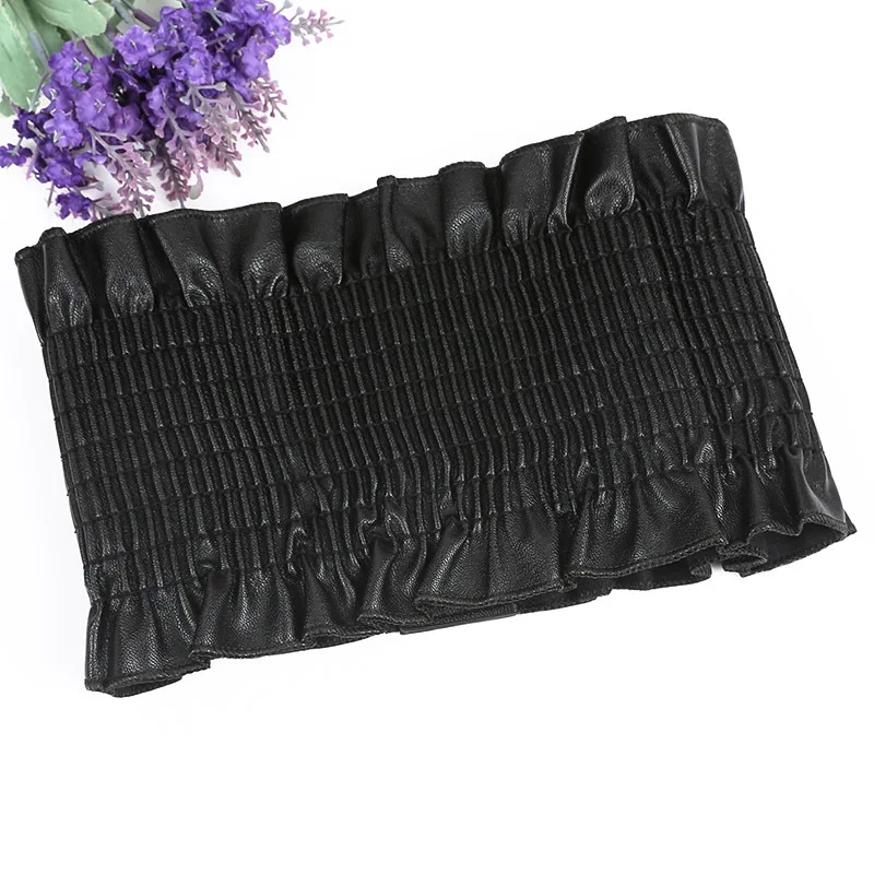 مشد للخصر كبير الحجم باللون الأسود والأحمر وحزام مطاطي لفساتين الخريف والشتاء وإكسسوارات الملابس النسائية #4