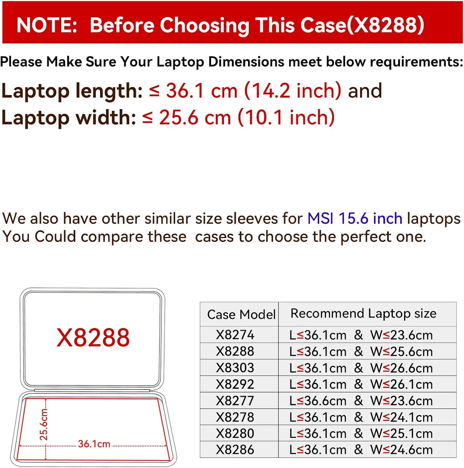 15-16 inch Laptop Hard Case, 15.6 inch Waterproof Shockproof Computer Bag Compatible with MSI Thin A15 AI B8V/Thin15/Thin A15