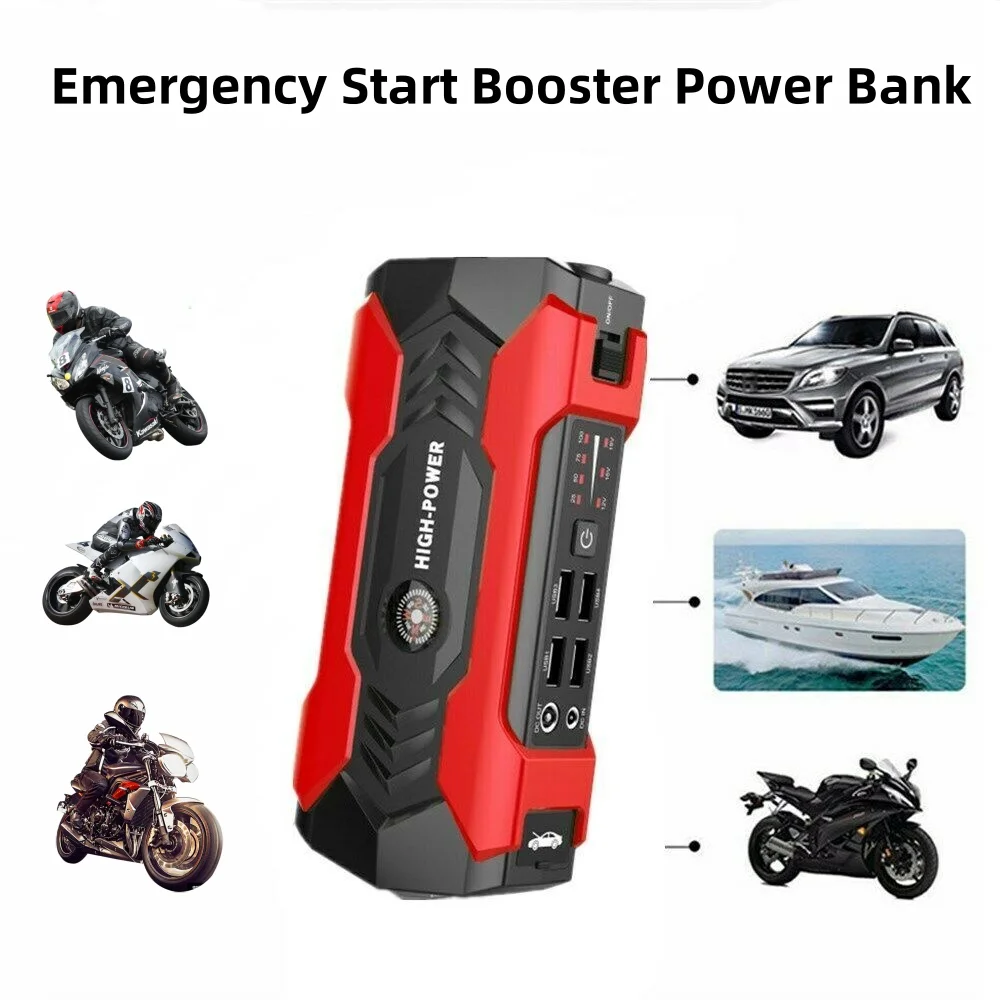 28000mah Motorcycle Emergency Start Wireless Charging Portable  Booster Power Bank Battery