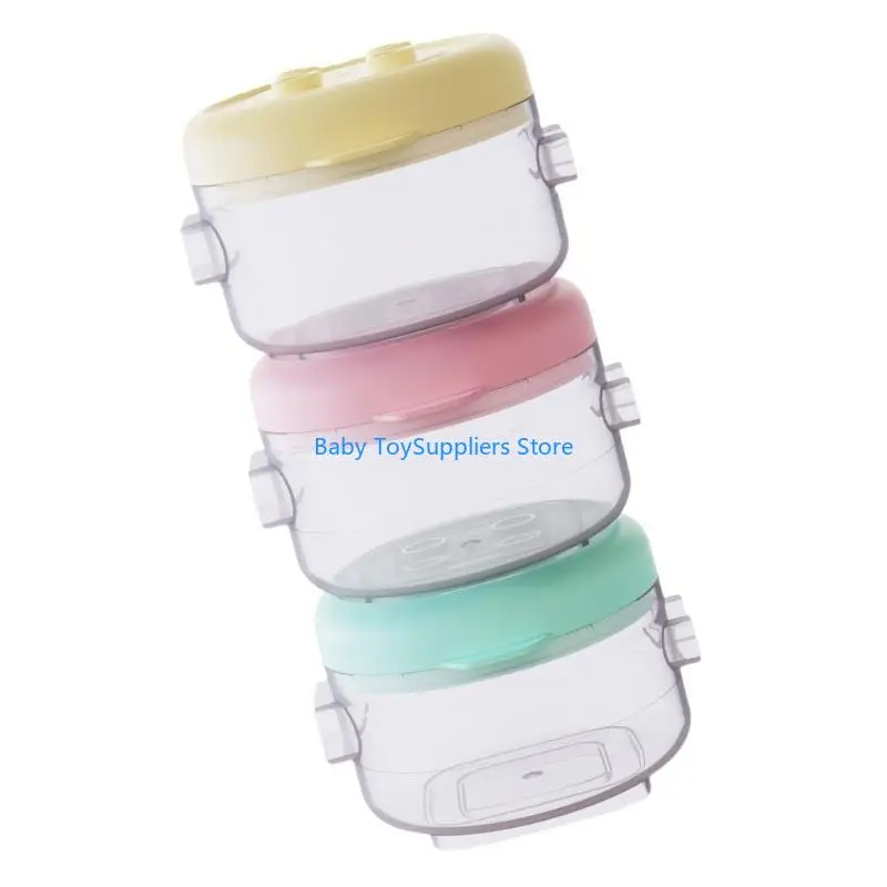 

R1WF Portable Milk Powder Case Formula Dispenser Box with 3 Compartments for Baby