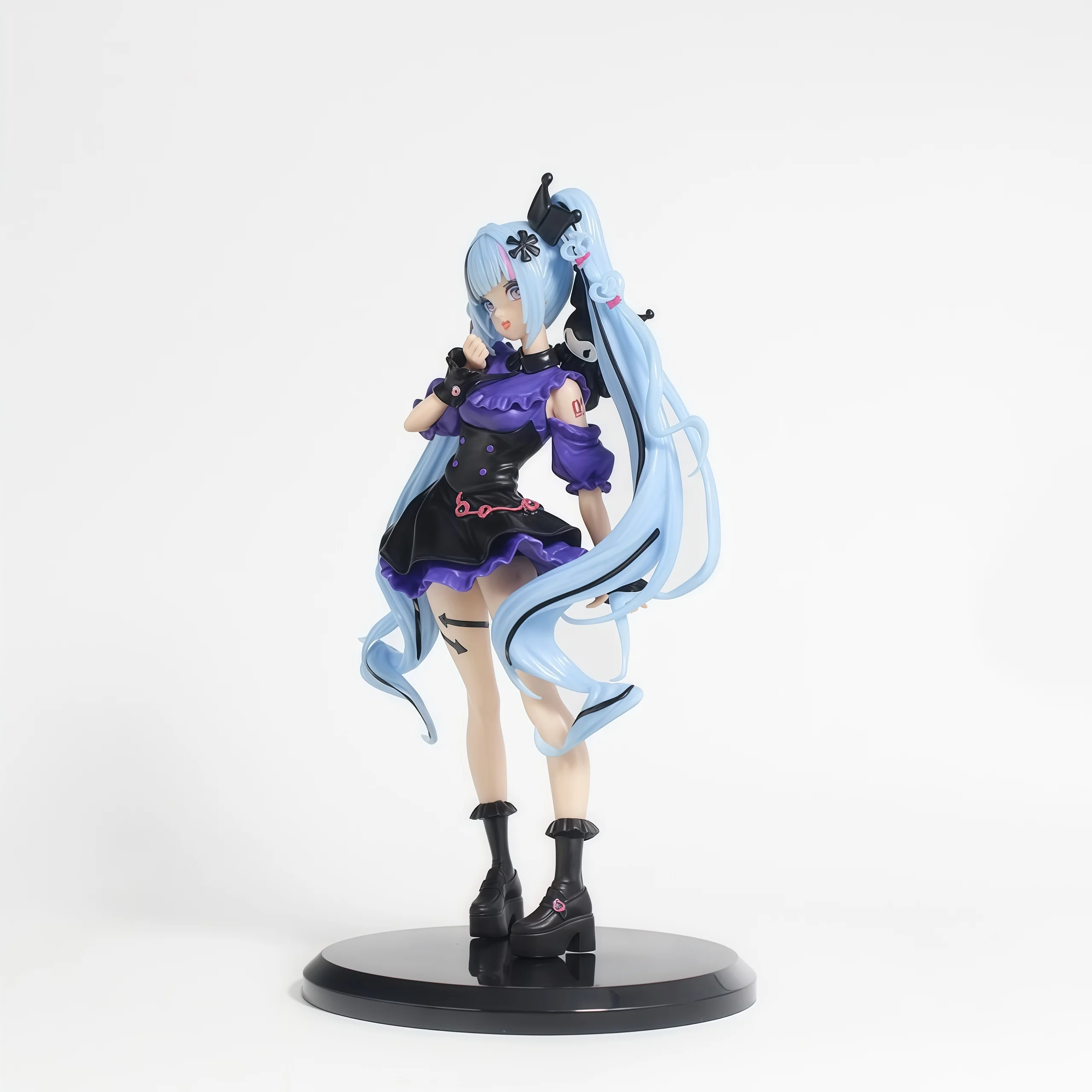 Anime 21cm Hatsune Lila Stehende Figur Niedliche Coole Actionfigur Modell PVC Spielzeug Desktop-Sammlung Weihnachtsgeschenke Auf Lager – Detail 5