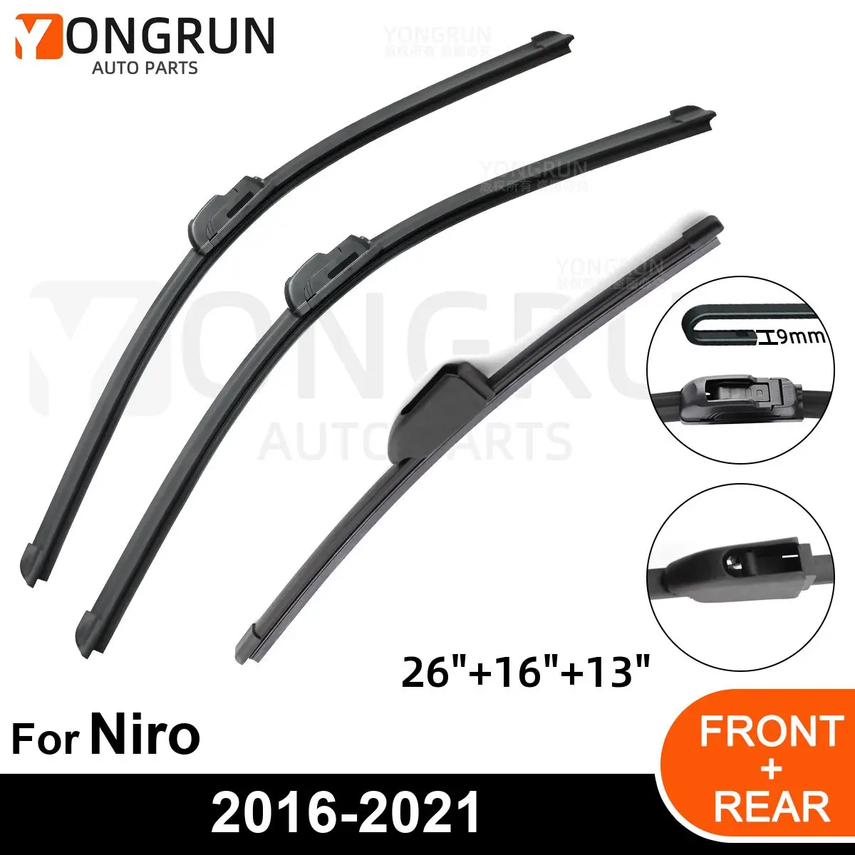 Car Windshield Windscreen Front Rear Wiper Blade Rubber Accessories For KIA Niro 26