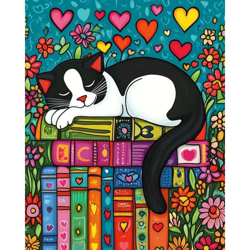 

Наборы безрамных картин по номерам «сделай сам», картина с изображением кошки, раскраска по номерам для взрослых, ремесла для поделок своими руками