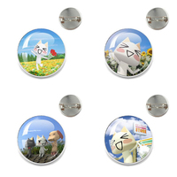 Toro Inoue Sora Pierre Yamamoto Kuro Jun Mihara Anime Lapel Anime Pin Glass Brooch Jewelry Badge Kawaii Decoration Gift