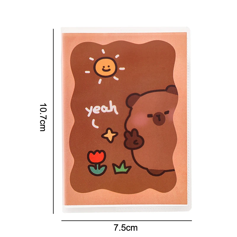 Cuaderno de capibara de dibujos animados, Mini cuaderno portátil de bolsillo, Bloc de notas de alta calidad, papelería para estudiantes, suministros escolares y de oficina, regalos