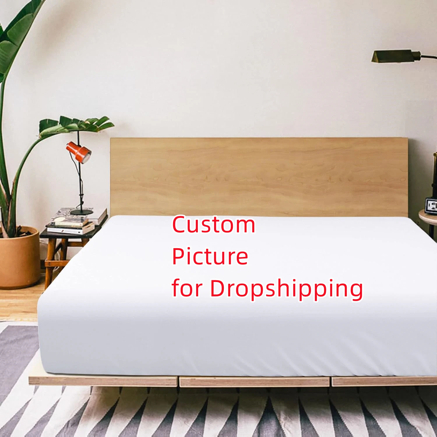 Custom Fitted Sheet from Photos, Personalized Bed Sheets for Home Decor, Customized DIY Bed Cover Deep Pocket (No Pillowcase)
