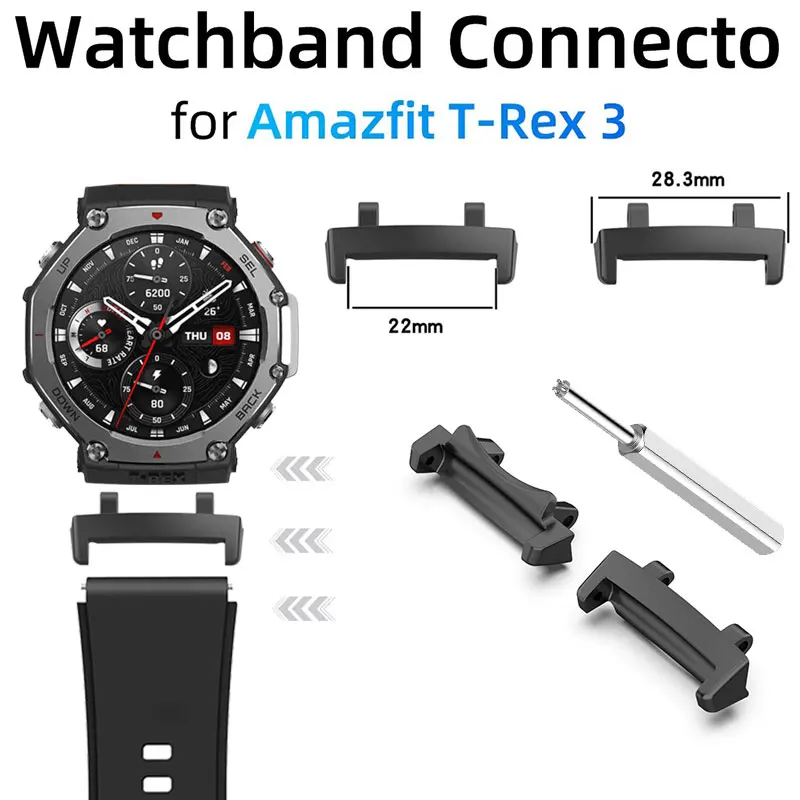 Amazfit T-Rex 3 밴드 교체용 스테인리스 스틸 스트랩, 금속 Correa 팔찌 액세서리