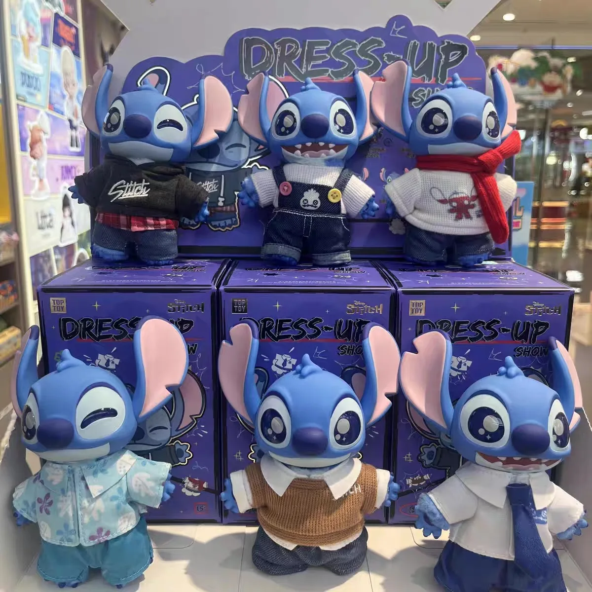 

Authentic TOPTOY Disney Stitch Stitch Dress Up Show Series Plush Blind Box Trendy Toy Vinyl Doll Anime Figures Full Set Gift