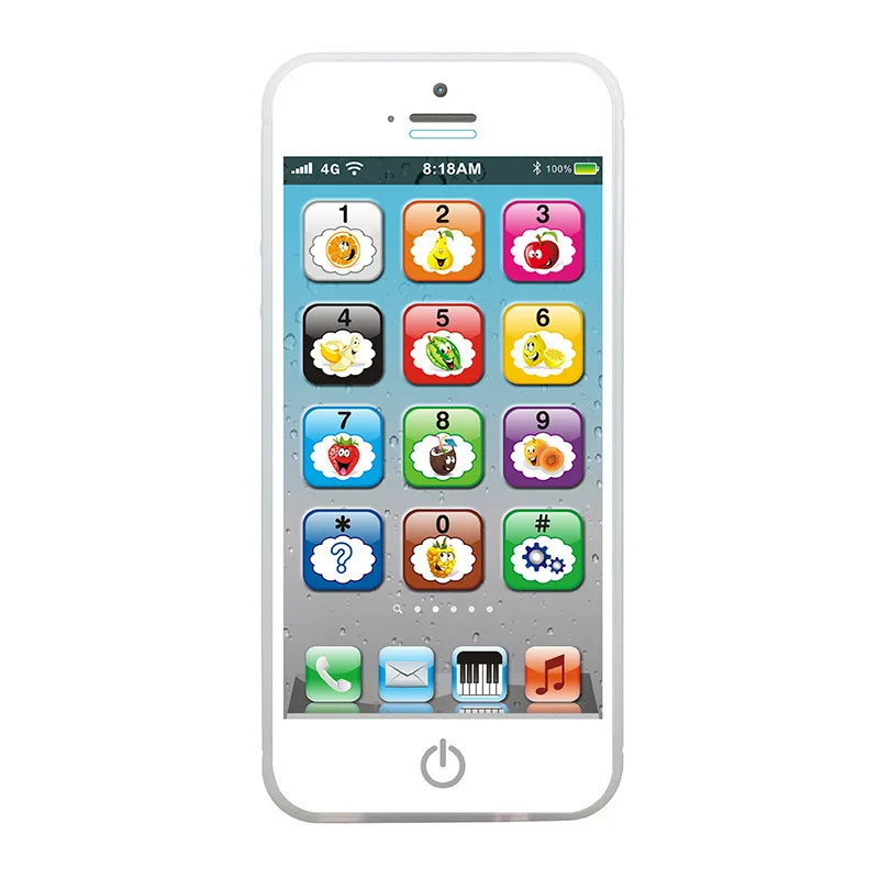 Téléphone portable de simulation avec lumières et sons pour enfants, téléphone portable d'apprentissage, jouets pour bébé, cadeau pour tout-petits