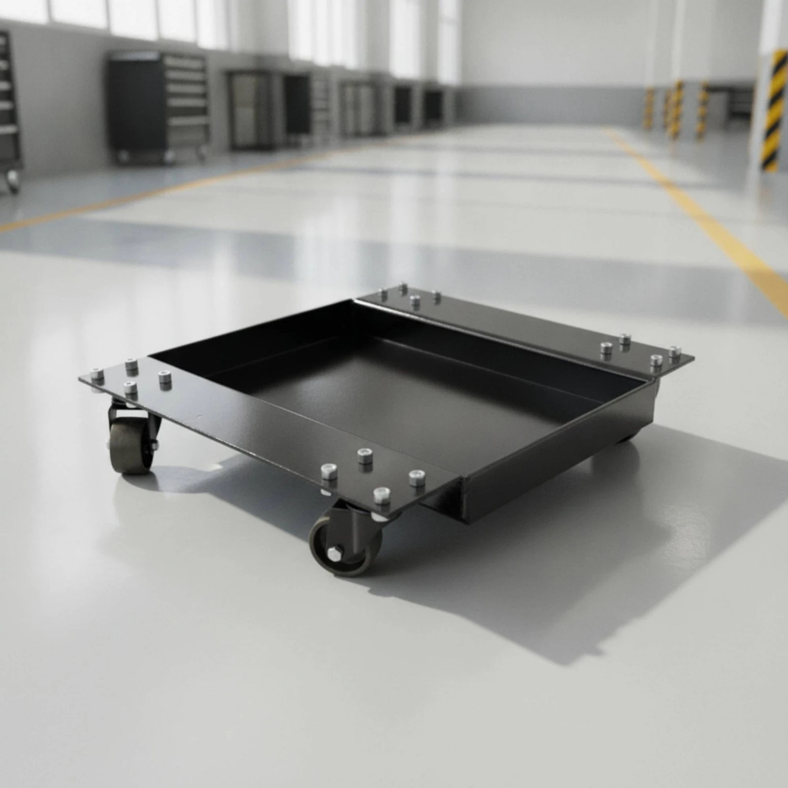 Rolling Tray Frame Compact Mobile Base with Casters Mobile Tool Base Long-Lasting Stable for Workshop, Garage